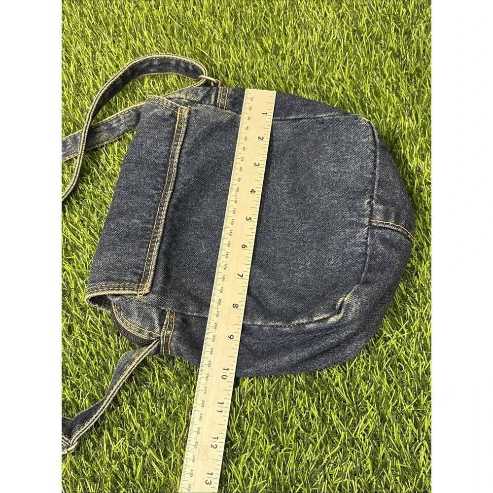 Y2K Denim Shoulder‎ Purse Floral Embroidered 90s Shoulder Bag Vintage